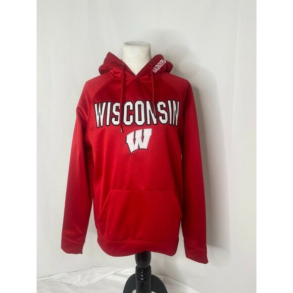 Wisconsin Badgers Men’s Hoodie Red Colosseum Athletics NCAA Size Small - Picture 2 of 6
